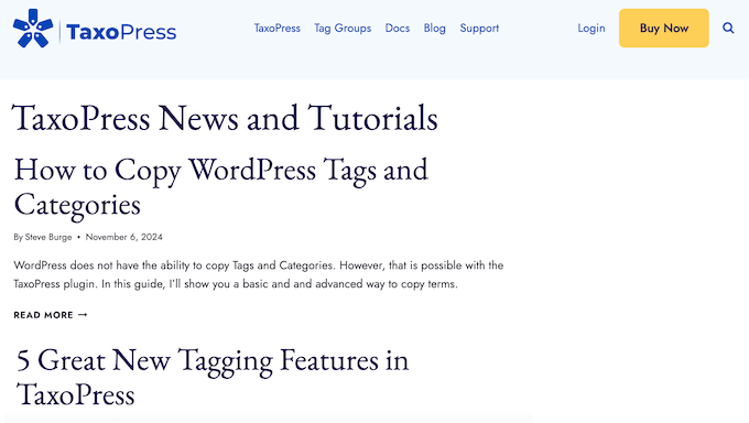 The TaxoPress WordPress blog