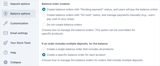 YITH WooCommerce Deposits / Down Payments - Balance Options