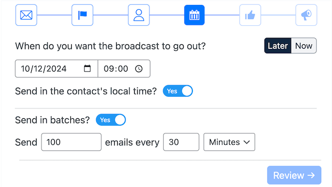 Adding batch sending to your broadcasts