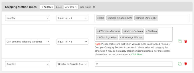 Creating flat rate shipping rules on your online marketplace