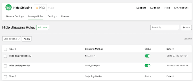 Hiding shipping methods on your digital marketplace