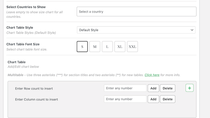 How to add a product size chart to your product listings