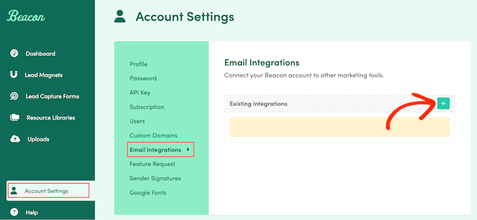 How to connect Beacon to your email marketing provider