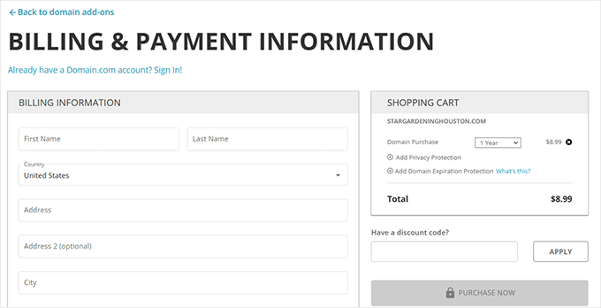 domain.com payment