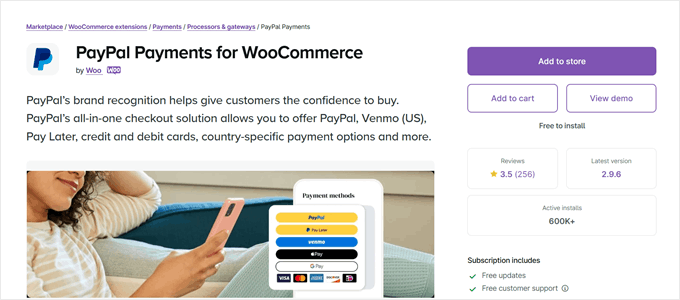 WooCommerce's PayPal extension