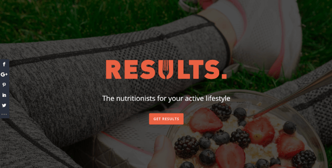 Nutrition coaching site example