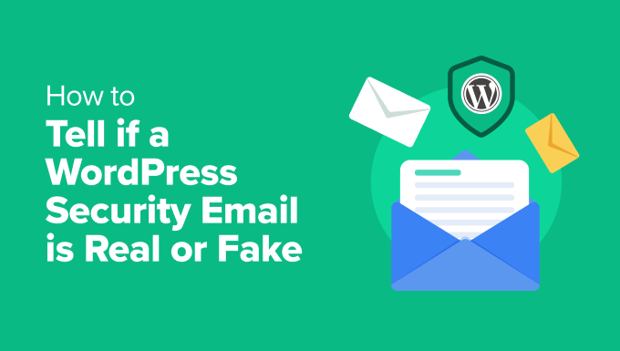 Identifying scam WordPress security emails