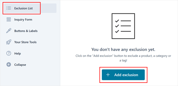 Creating an exclusion list in YITH WooCommerce Catalog Mode