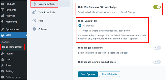 Hiding WooCommerce's sale badge with YITH